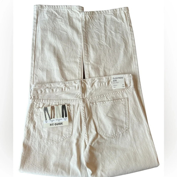 S. O. N. G. Cream Colored Jeans. 90s Boyfriend Style. Low Rise. Distressed. NWT - Picture 11 of 12